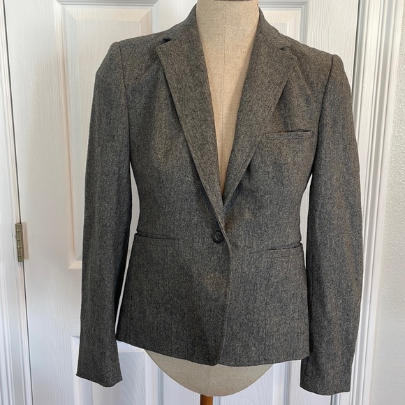 Evan Picone Jackets & Blazers - Evan Picone women’s wool blazer suit jacket gray size 6 vintage 1990s coat